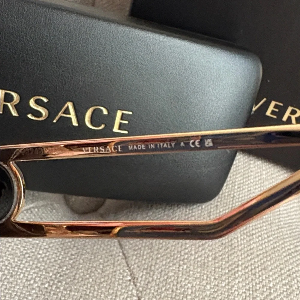 Authentic Versace Gold and Black Sunglasses - Picture 9 of 11
